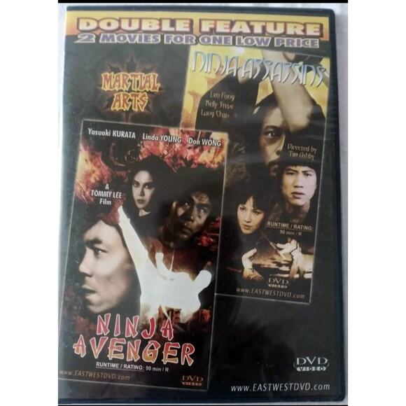 Martial Arts Double Feature DVD Ninja Avenger / Ninja Assassins Movie Set - Picture 1 of 4